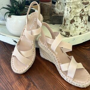 Cream colored wedges. Size 6. Like new.